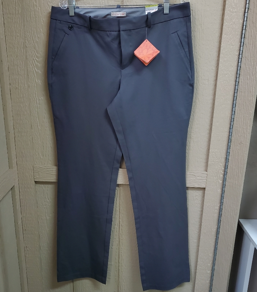Dockers Women's Gray Straight Leg Pants Size 14 NW